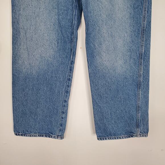 Reformation Val 90s Mid Rise Straight Leg Cropped Jeans Ponce Blue Denim Size 30 - Picture 5 of 8